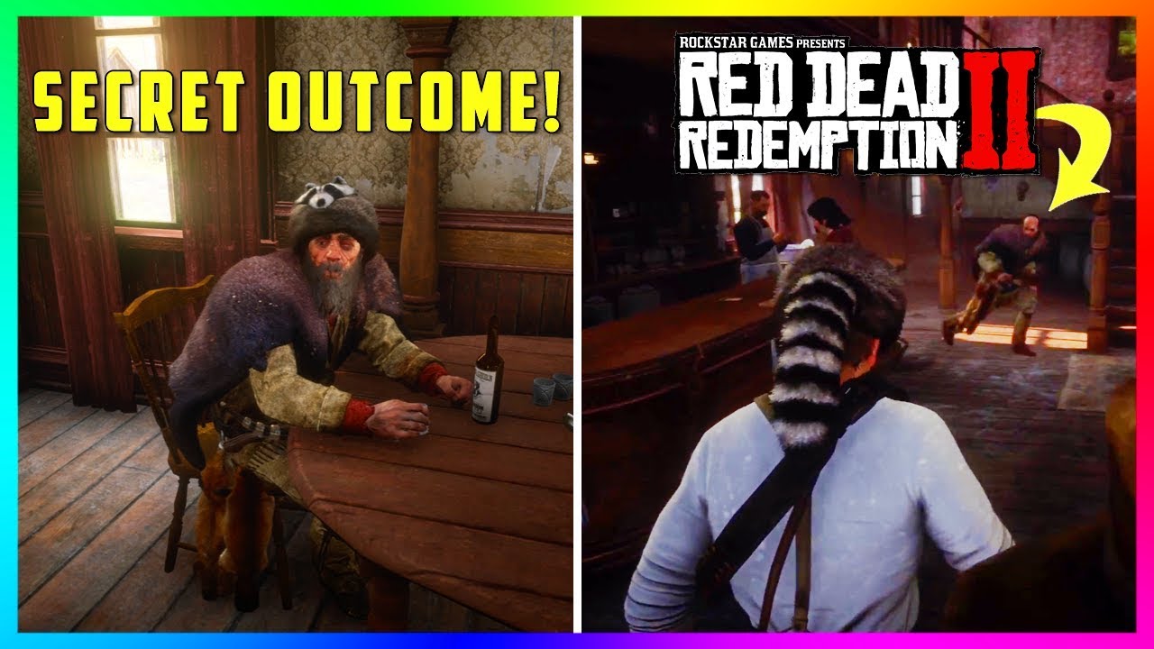 Что произойдет, если вернуться в салун в шляпе Человека-енота в Red Dead Redemption 2?