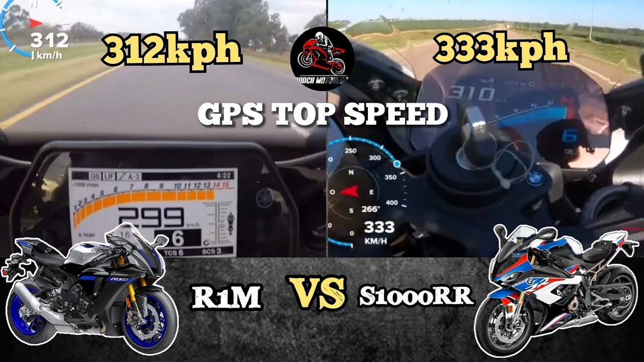 2022 Yamaha R1M vs BMW S1000RR | GPS Top Speed Attempt | Acceleration 🔥