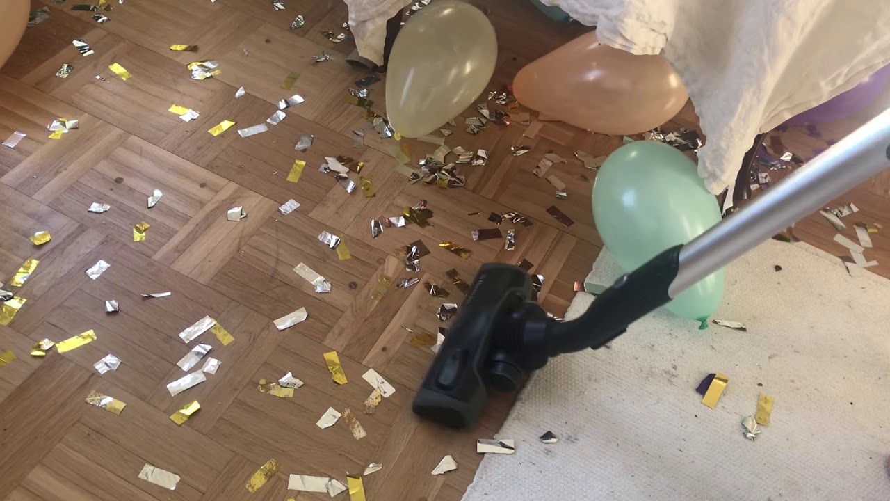 Satisfying confetti vacuuming PT 2 LOTS of squeaky sounds!!