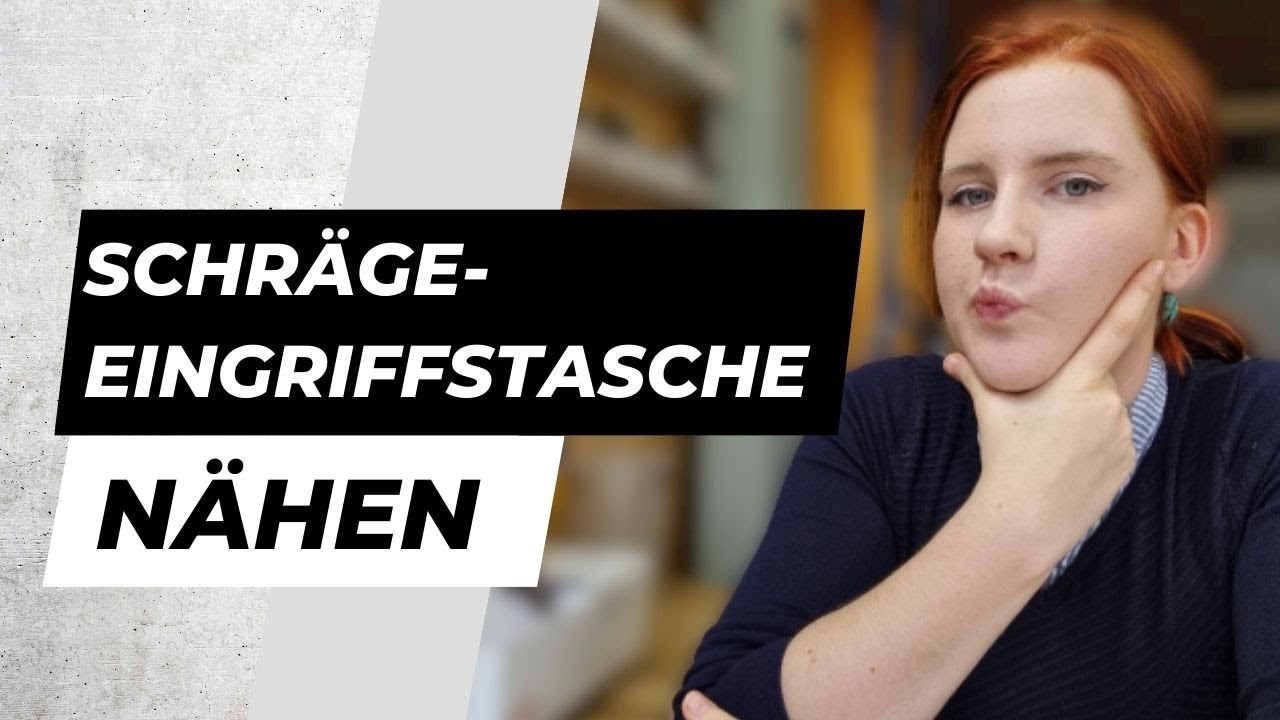 Schräge Eingriffs Tasche nähen. Aus 3 Schnittteilen eine fertige Tasche bekommen