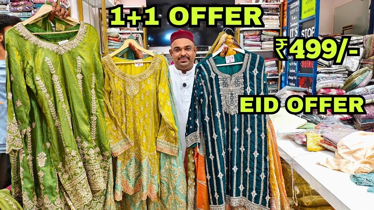 EID Special 🤩Designer Wedding Dresses Pakistani Garara Plazzo Manha Wholesale Hyderabad