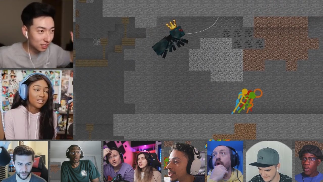 Cave Spider Roller Coaster - Animation vs. Minecraft Shorts Ep. 14 [REACTION MASH-UP]#1759