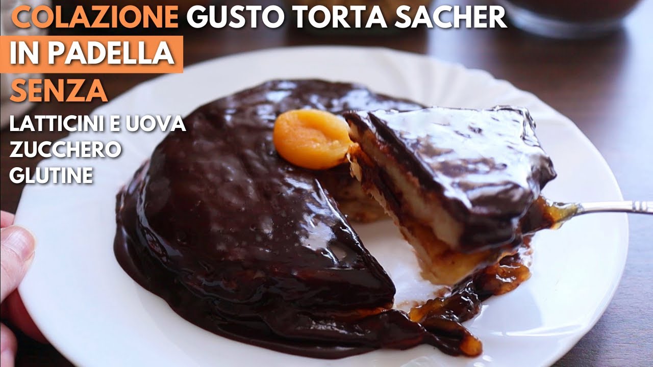 PANCAKE GUSTO TORTA SACHER in PADELLA | GOLOSA SENZA GLUTINE SENZA ZUCCHERO SENZA LATTICINI E UOVA
