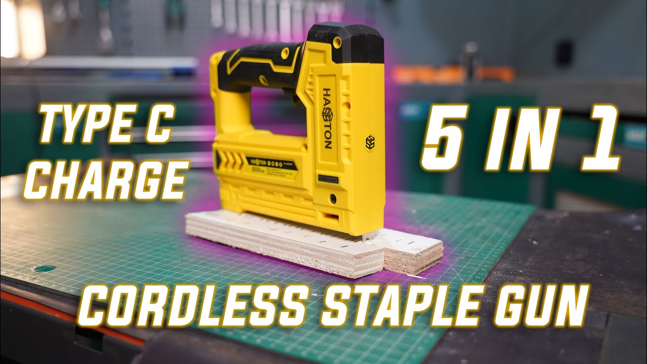 PAKU DAN STAPLES BISA MASUK! HASSTON CORDLESS STAPLE GUN 5 IN 1 | ART.4090-006