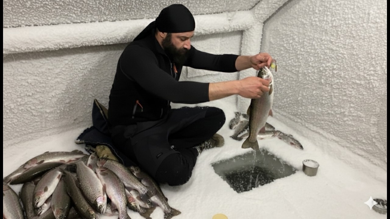 I Fished in a Tent on a Frozen Lake at -30°C