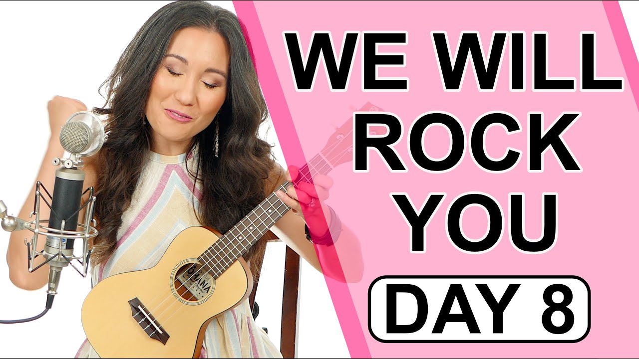 We Will Rock You - Tutorial with Percussive Strumming