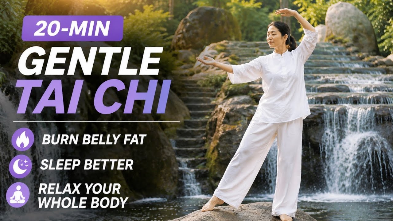 20-Min Bedtime Tai Chi | Relax, Burn Fat & Sleep Deeply