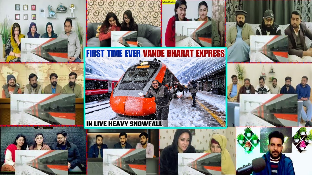 First Time Live Snowfall VANDE BHARAT Train Journey | Jammu Kashmir Vande Bharat in Heavy Snowfall