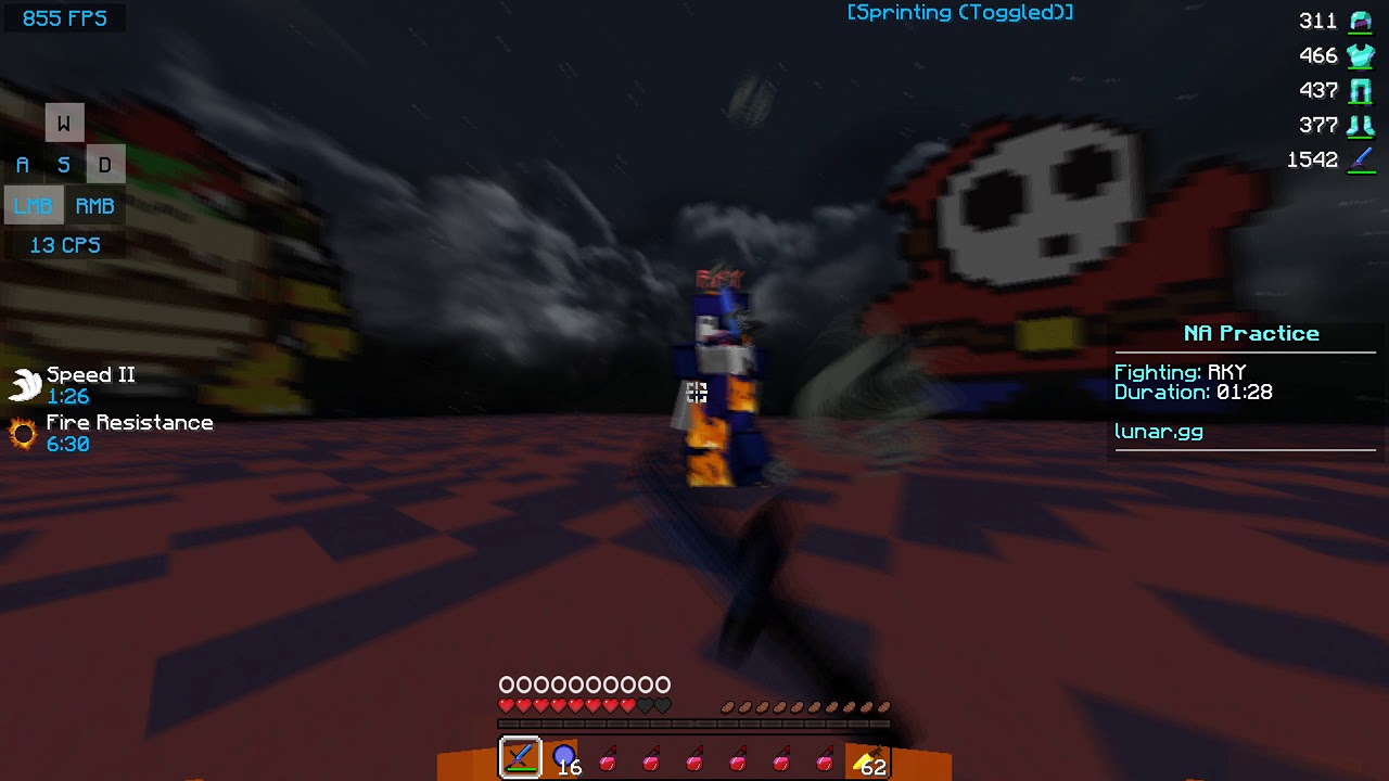 RKY 1v1 in 60 FPS (Skywars and PotPvP)