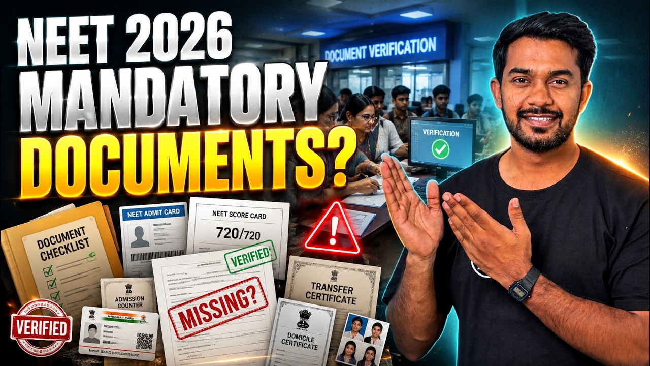 NEET 2026 | MANDATORY DOCUMENTS COUNSELING