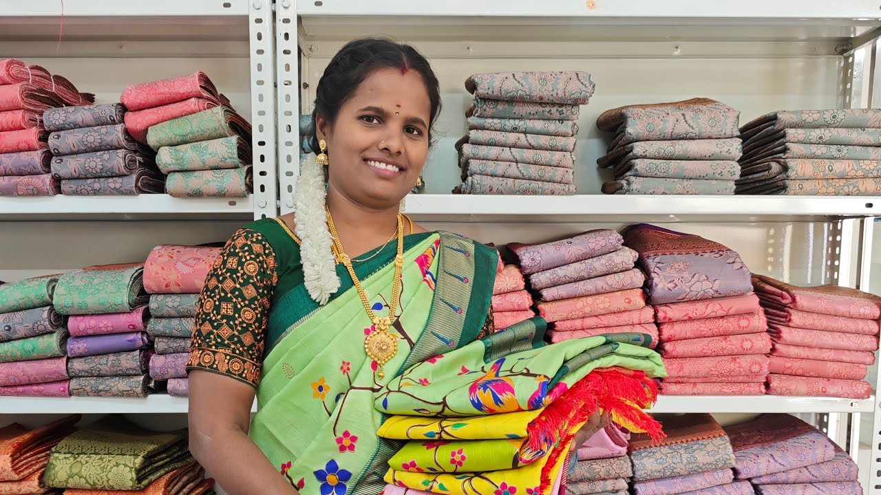 Parrot Paithani Sarees |Nithi tex | Elampillai sarees collection | lowest price | elampillai sarees