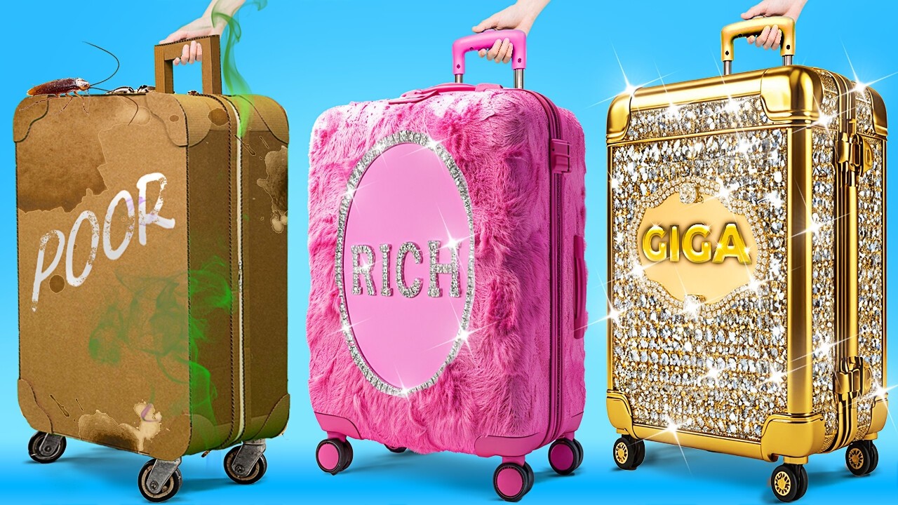 NEW 123GO! DIFFERENT TYPE OF PEOPLE On Vacation! Travel Crafts Vs Gadgets on Every Budget