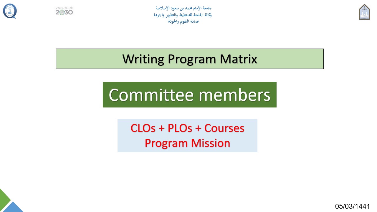 Program Learning Outcomes Assessment