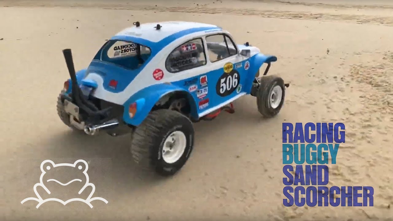 Tamiya Frog in Sand Scorcher Mode RC Fun by the Beach