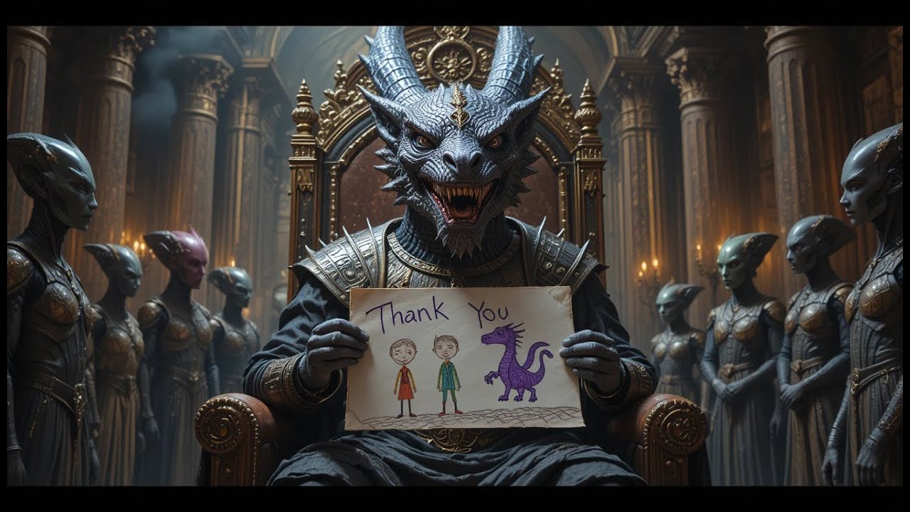The Dragon Emperor Refused All Tributes—Until He Saw the Human Orphans Hand-Drawn Thank You Card HFY