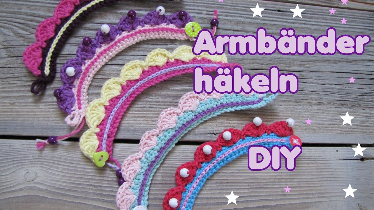 Stylische Armbänder selber häkeln mit Perlen! DIY