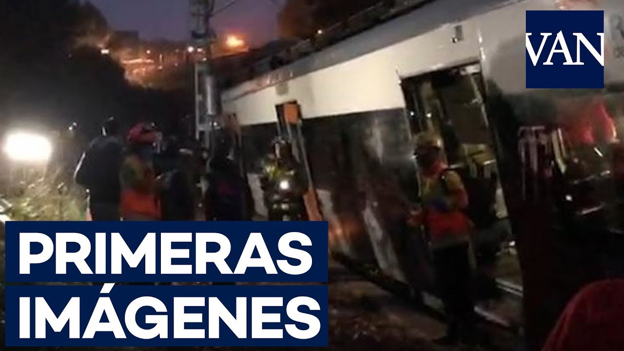 PRIMERAS IMÁGENES del descarrilamiento de un Rodalies entre Terrassa y Manresa