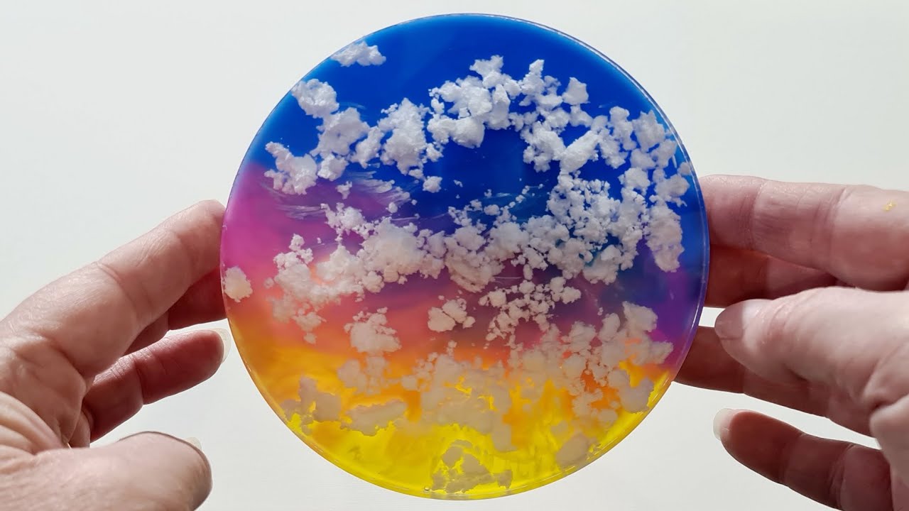 #1220 WOW! Incredible Cloudy Sky Resin Coasters.