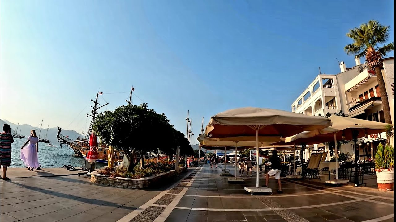 Afternoon Walk in Marmaris Marina Turkey 2020