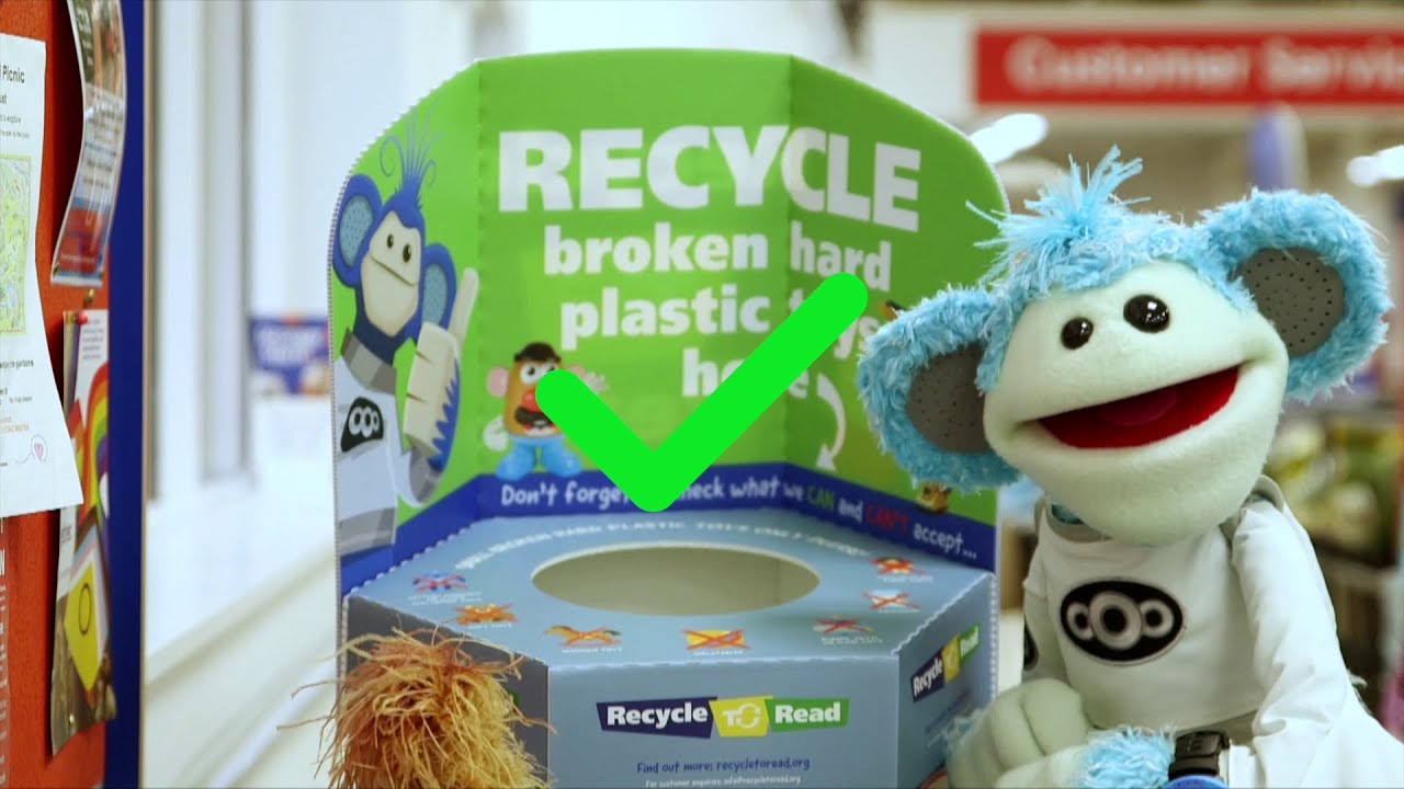 Recycle to Read Lands in Tesco with the Wastebusters