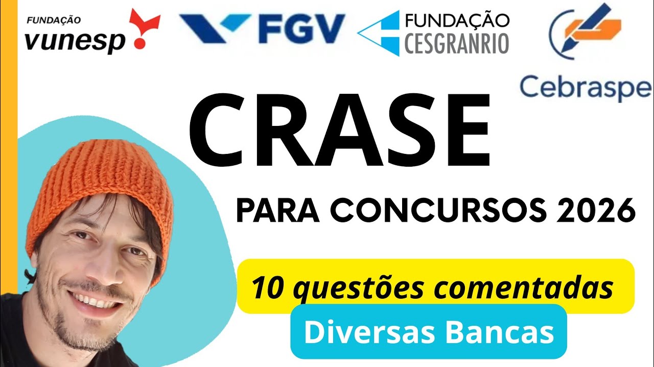 Top 10 questões de CRASE comentadas | Cebraspe Vunesp FGV Cesgranrio e outras
