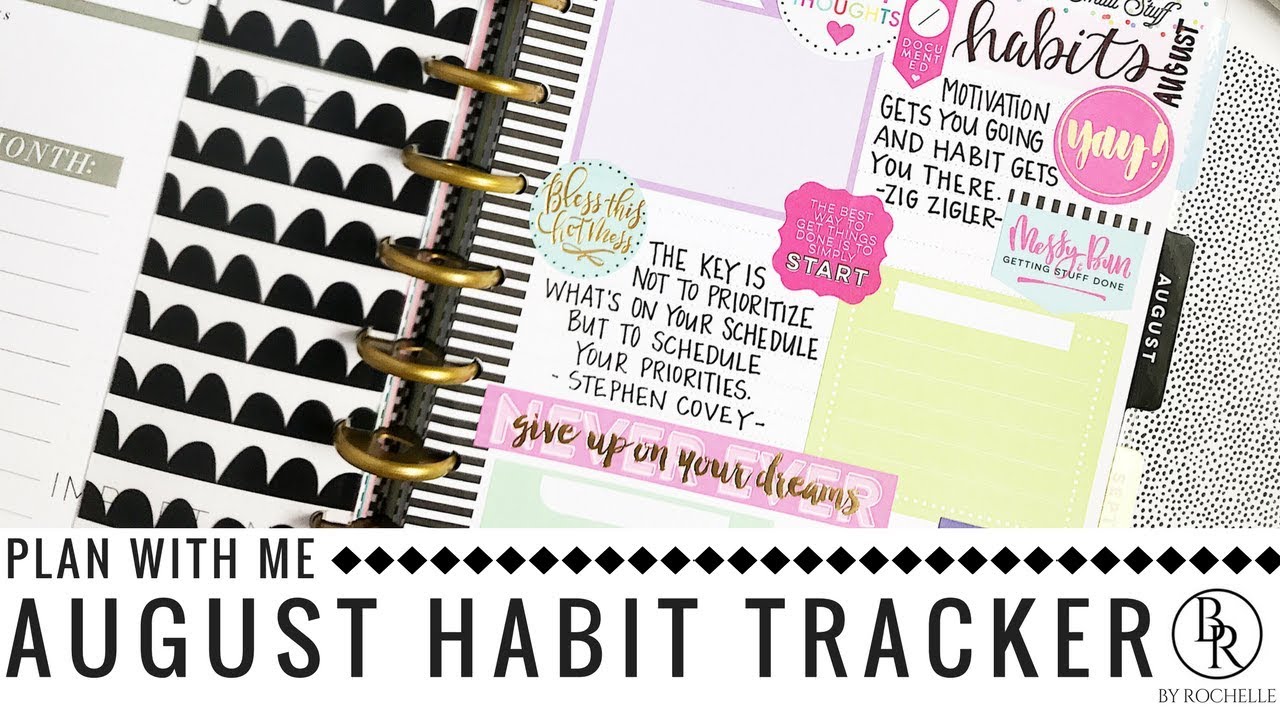 August Prep: Goal & Habit Tracker | Plans by Rochelle