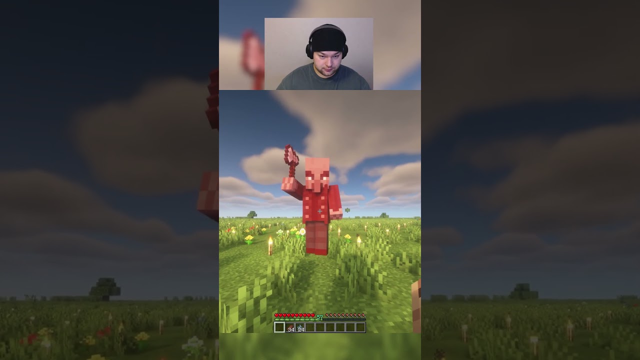 Killing an vindicator unarmed in minecraft day 93 #shorts #viralshorts