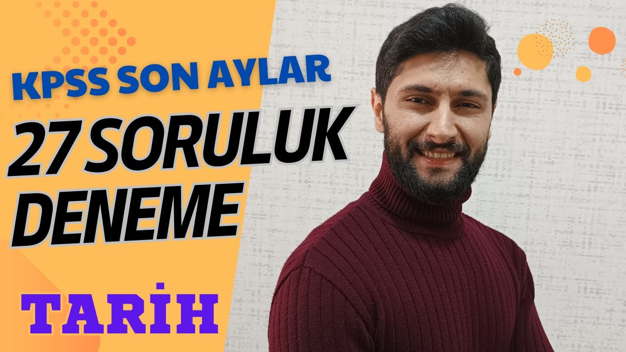 84) Sınav Tarzı 27 Soruluk KPSS Tarih Deneme Sınavı | KPSS 2024 |Ali Gürbüz #kpss #kpsslisans #tarih