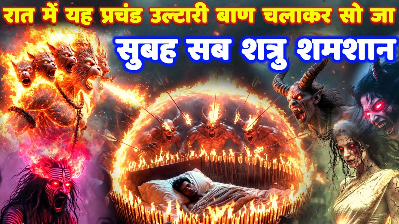 11 मुखी हनुमान रात्रि उग्र उल्टारी प्रचंड बाण तांत्रिक मंत्र: शत्रु मारण भूत नाशक! Hanuman Mantra