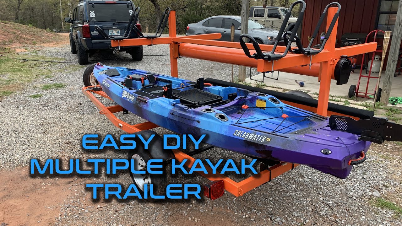 Kayak Trailer from double jet ski trailer