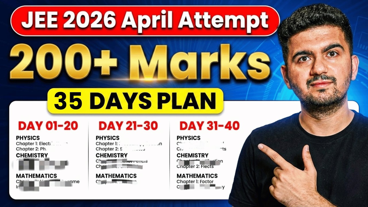 JEE Main April Attempt: 30 day Roadmap to 99%ile : Best  Strategy & IIT Motivation | Vineet Khatri