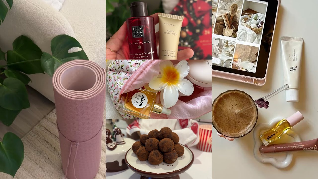 Vlogmas Day four/ Cozy December vibes/ Advent Calendar/ Hair care routine / Yoga session 🧘🏻‍♀️💫💓