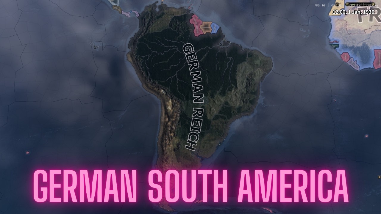 WHAT IF GERMANY ANNEXED SOUTH AMERICA IN WW2 / HOI4 TIMELAPSE