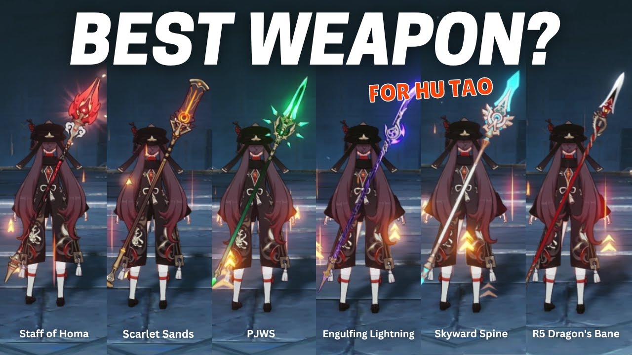 HER BEST WEAPON? - Hu Tao 5-STAR Weapon Test (w/ R5 Dragon's Bane) | Genshin Impact