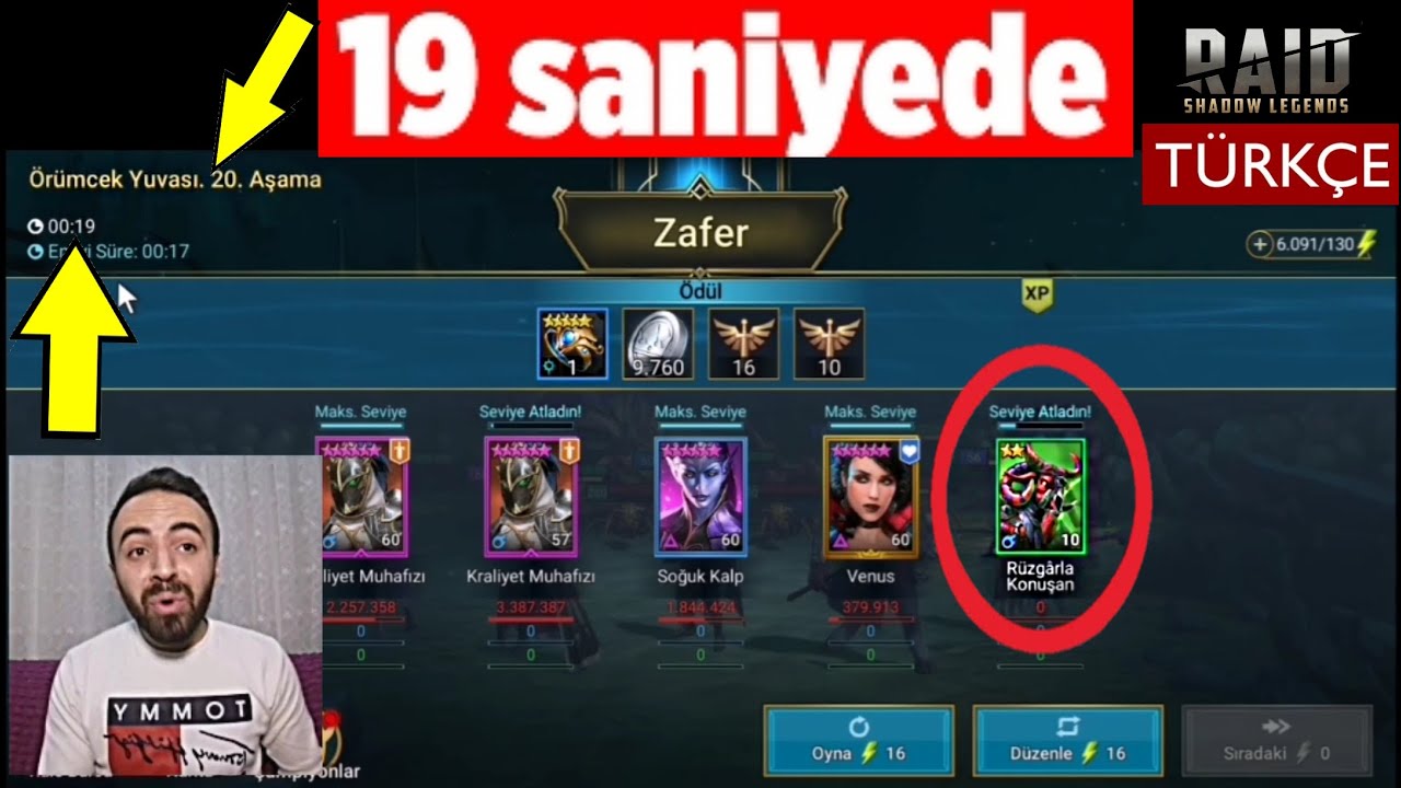 Örümcek 20. Bölümü 19 Saniye de GEÇME TAKTİĞİ | RAID: Shadow Legends Türkçe