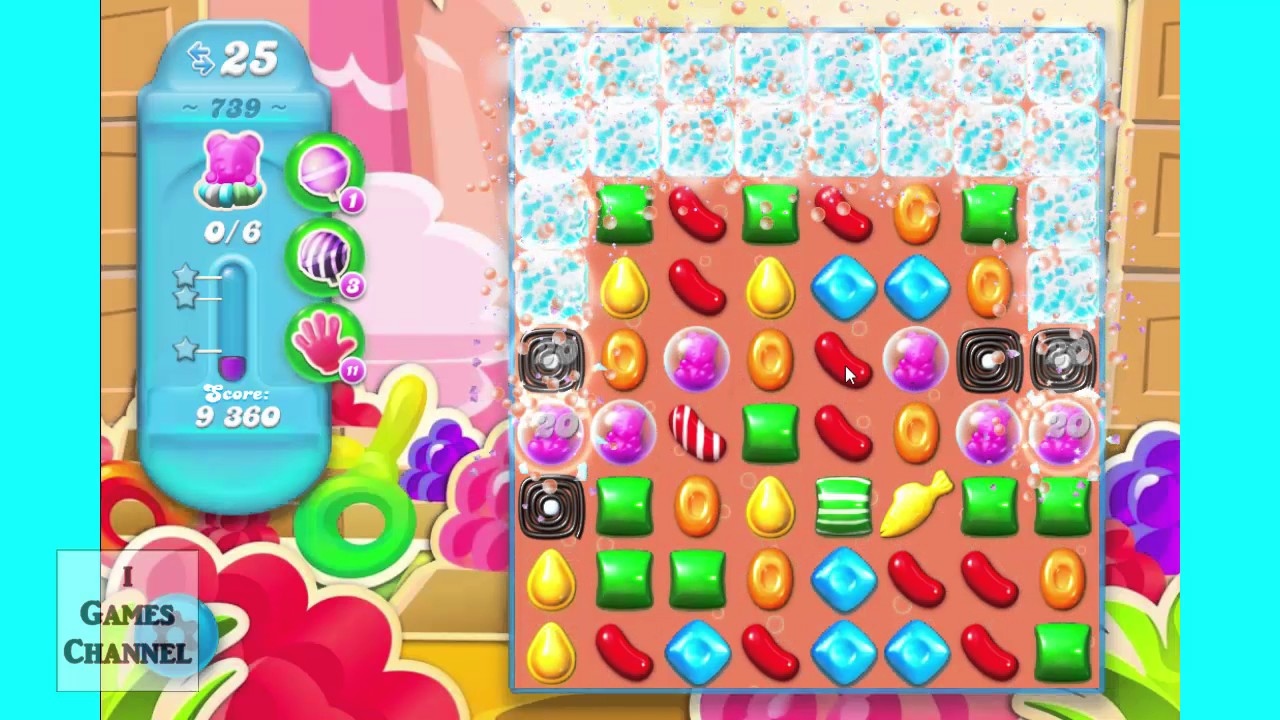 Candy Crush Soda Saga Level 739 Walktrough No Booster