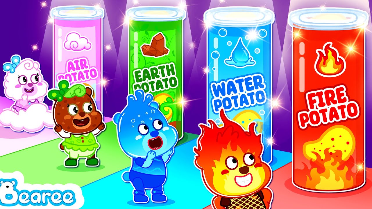 Bearee Pretend Play with Magical Food of Elemental | Fire, Water, Air and Earth | Bearee Kids Show