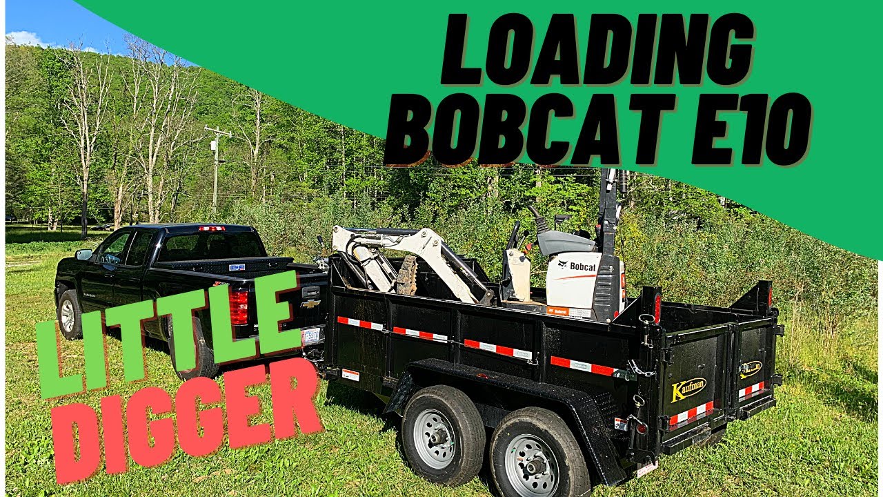 Loading, Tiedown and Offloading the E10 Excavator on a 10' Dump Trailer