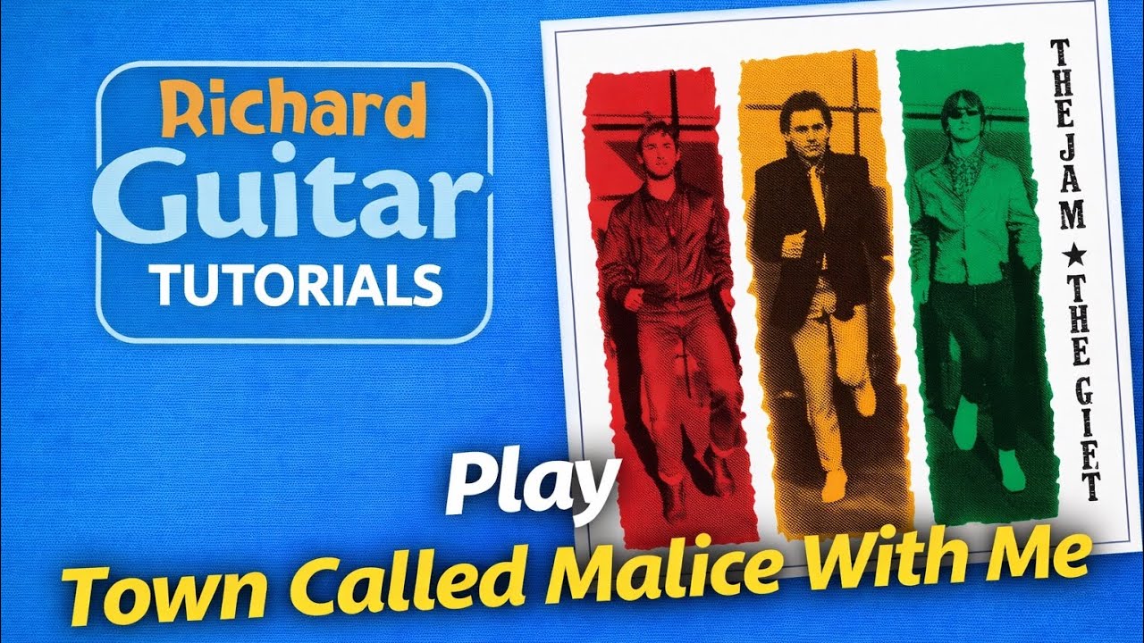 Как играть - Town Called Malice - The Jam - Урок игры на гитаре - Версия RG - Не совсем точно соо...