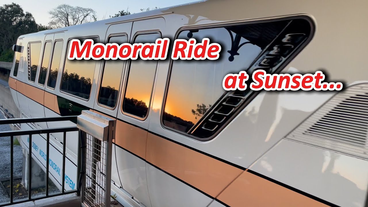 Monorail Ride at Sunset