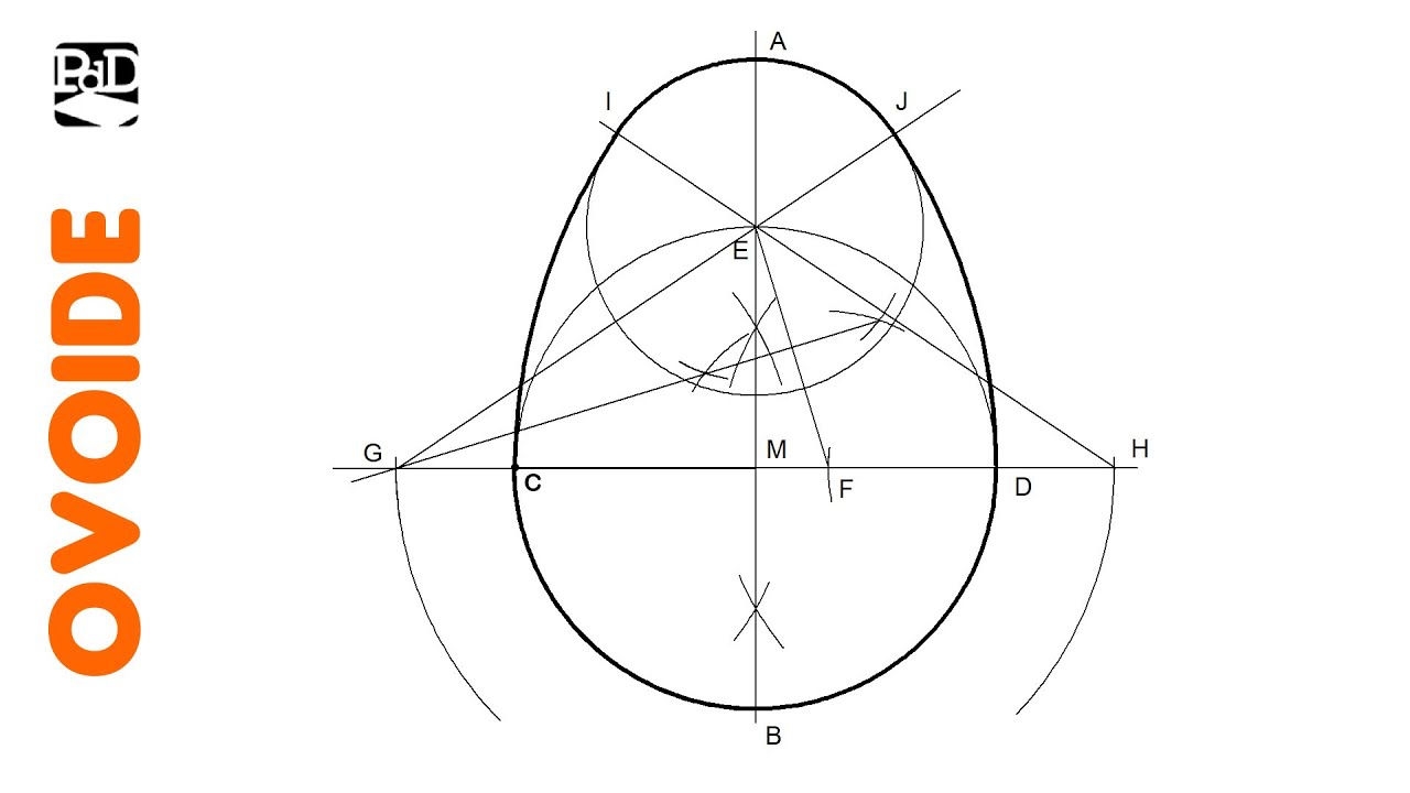 Trazar un Ovoide dados sus 2 Ejes - Curvas Técnicas.