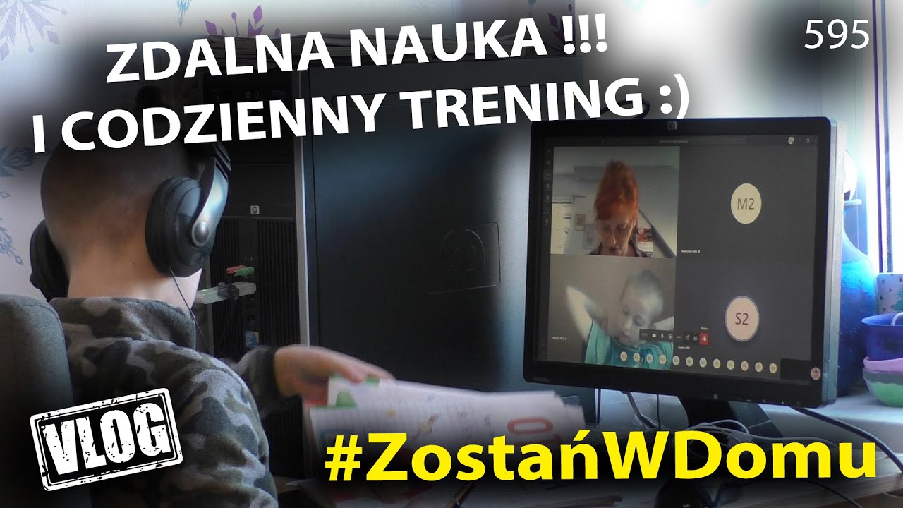 VLOG #ZostańWDomu Zdalna nauka oraz Trening z piłką, motoryka, gimnastyka i wytrzymałościówka