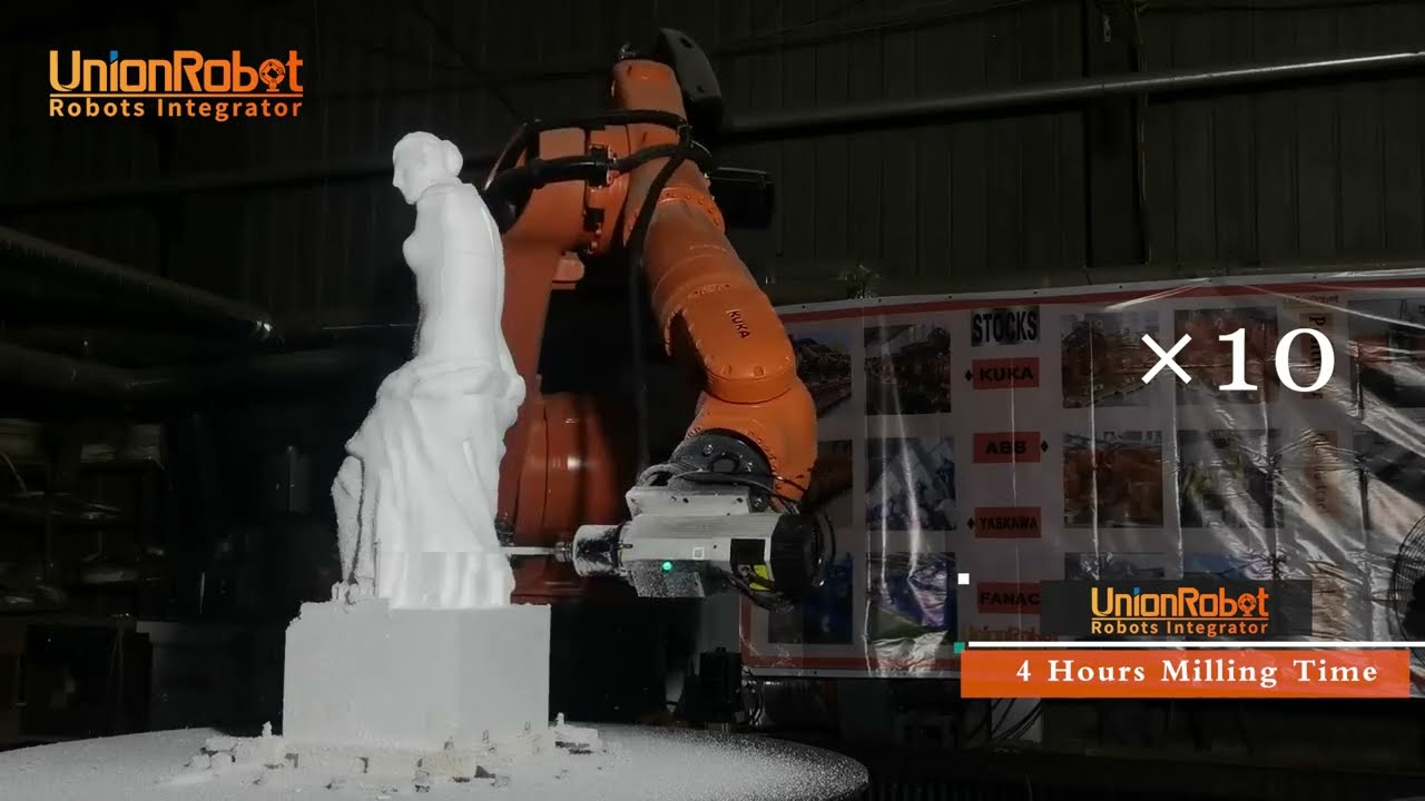 UnionRobot KUKA Robotic arm sculpts Sculpture of Venus