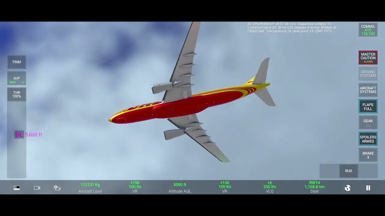 Real Flight Simulator/DHL EXPRESS/TAKEOFF/LANDING