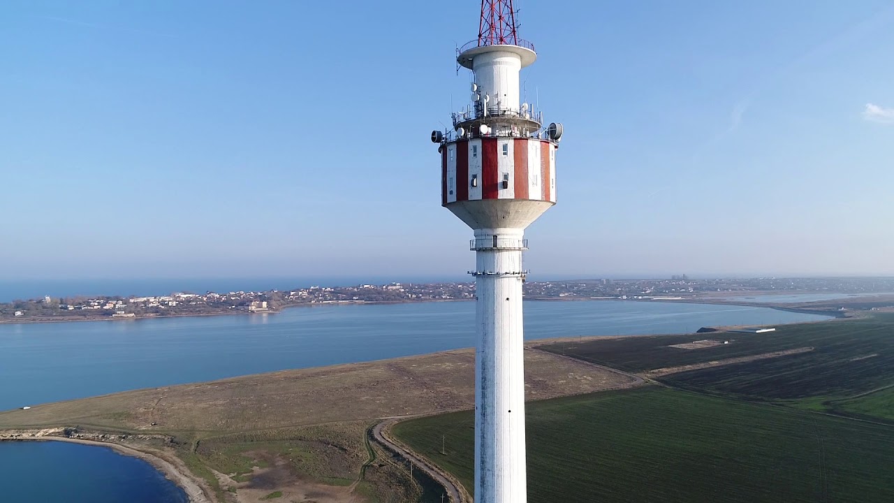 Filmari aeriene cu drona, releul Radio Tv si lacul Techirghiol