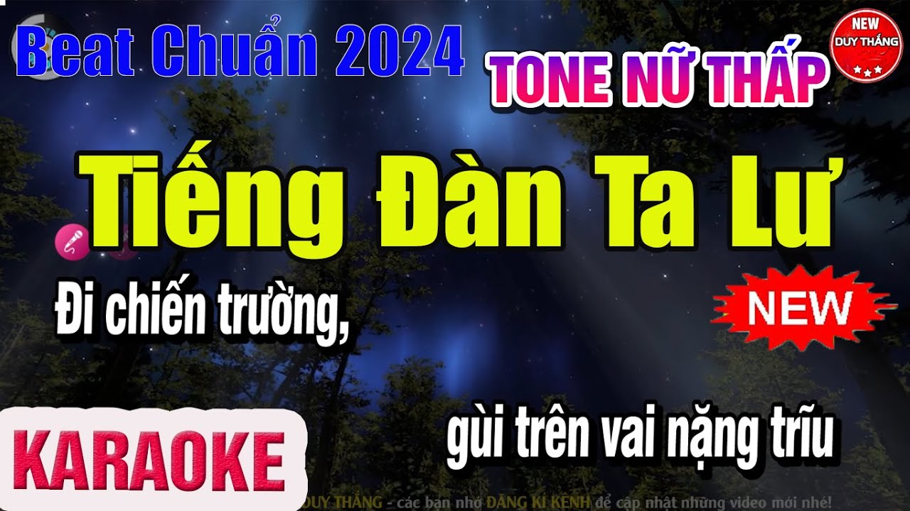 Tiếng Đàn Ta Lư Karaoke Tone Nữ Beat Chuẩn
