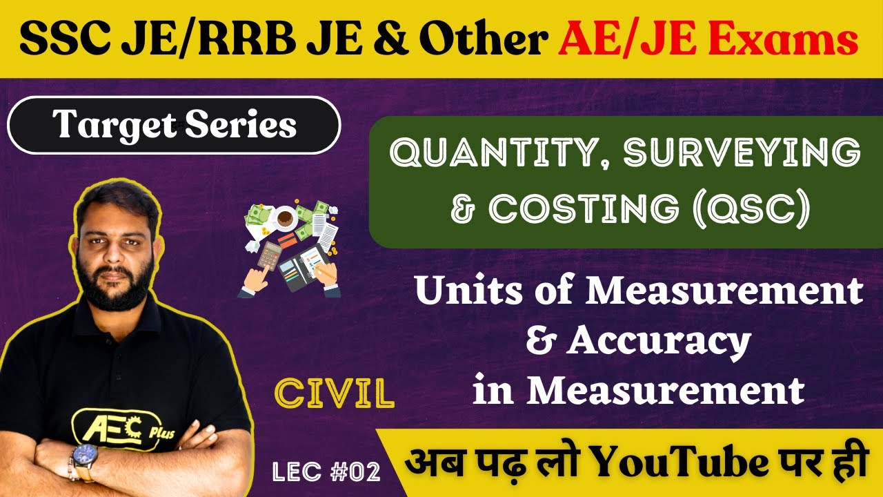 Units of Measurement (Introduction to Estimation)- QSC | Civil Engineering | SSC JE 2023/RRB JE 2023