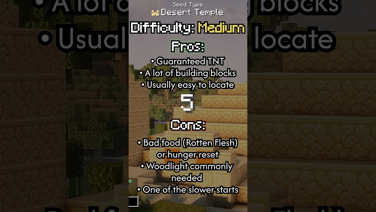 How to PERFECT Desert Temple overworlds in #minecraft  #speedrunning  #mcsr  #tutorial
