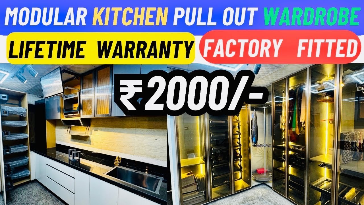 Modular kitchen & Modular Wardrobe Manufacturer | pull Out  Factory Fitted | Lifetime Warranty