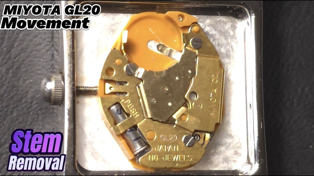 How to Remove Stem from an  MIYOTA GL20 Movement | Step-by-Step Tutorial